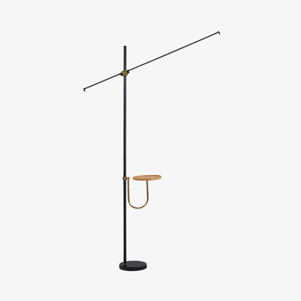 Floor Lamp - Royal Linear Design, 39.4″ Width x 61″ Height, Black Color, EU Plug, 100cm Width x 155cm Height