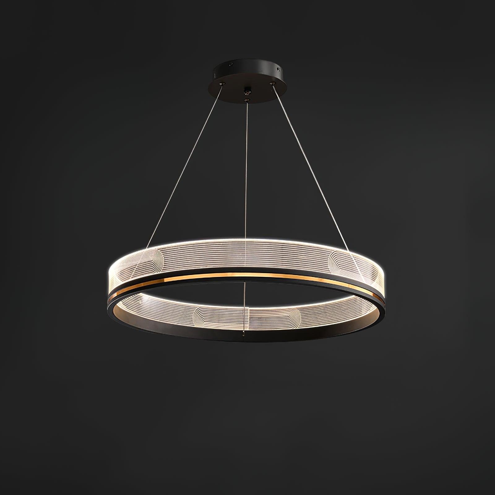 Black Sendra Chandelier with Cool White Lighting, measuring approximately 31.4″ in diameter and 27.5″ in height (or 80cm in diameter and 70cm in height).