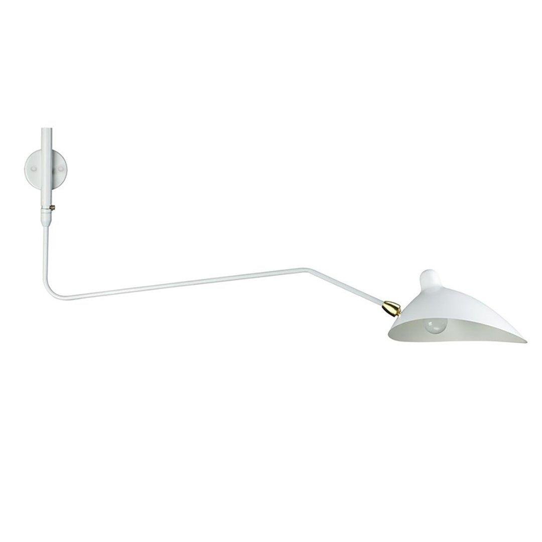 Wall Sconce with a 60cm Diameter in White featuring Serge Mouille Design and a Hard Wire Connection