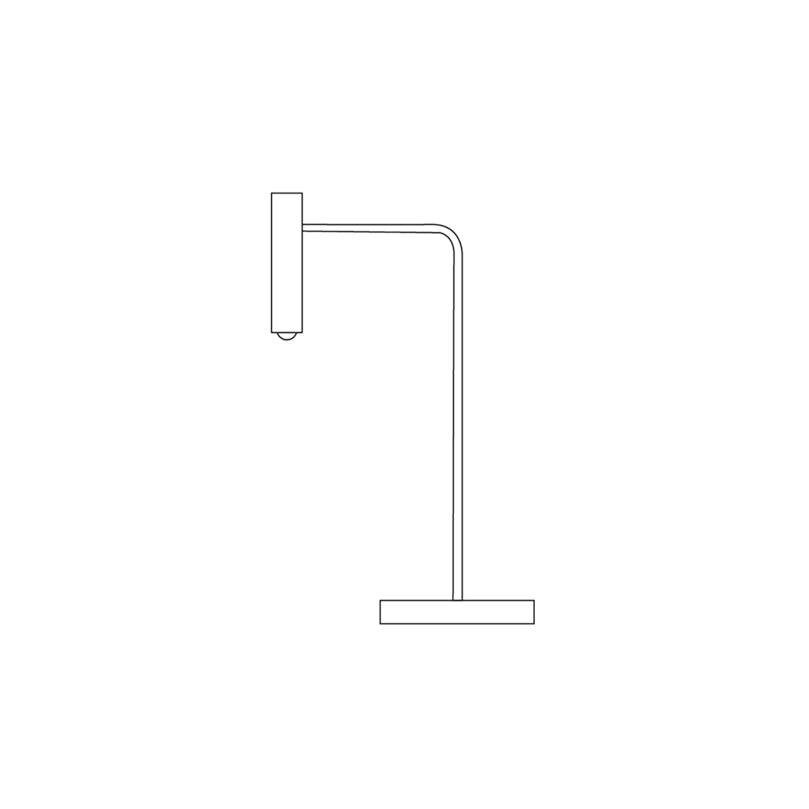 Skinny Table Lamp ∅ 6.6″ x H 14.9″ , Dia 17cm x H 38cm , White , EU Plug