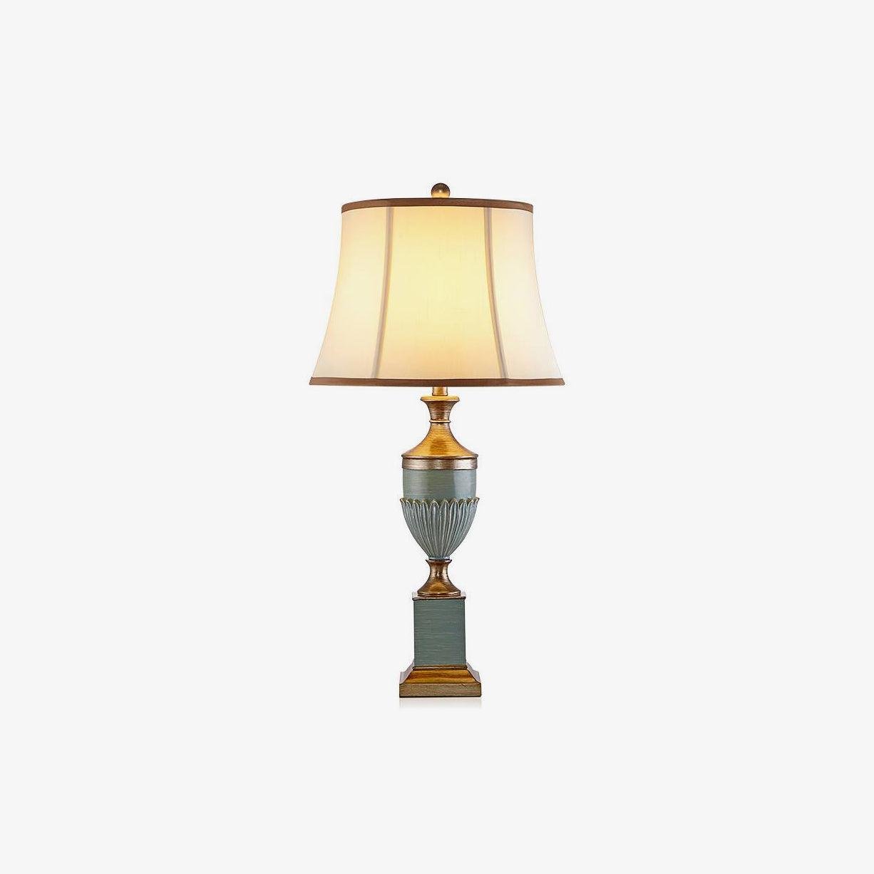 Smafan Table Lamp ∅ 14.1″ x H 28.7″ , Dia 36cm x H 73cm , Green+ Gold , EU plug