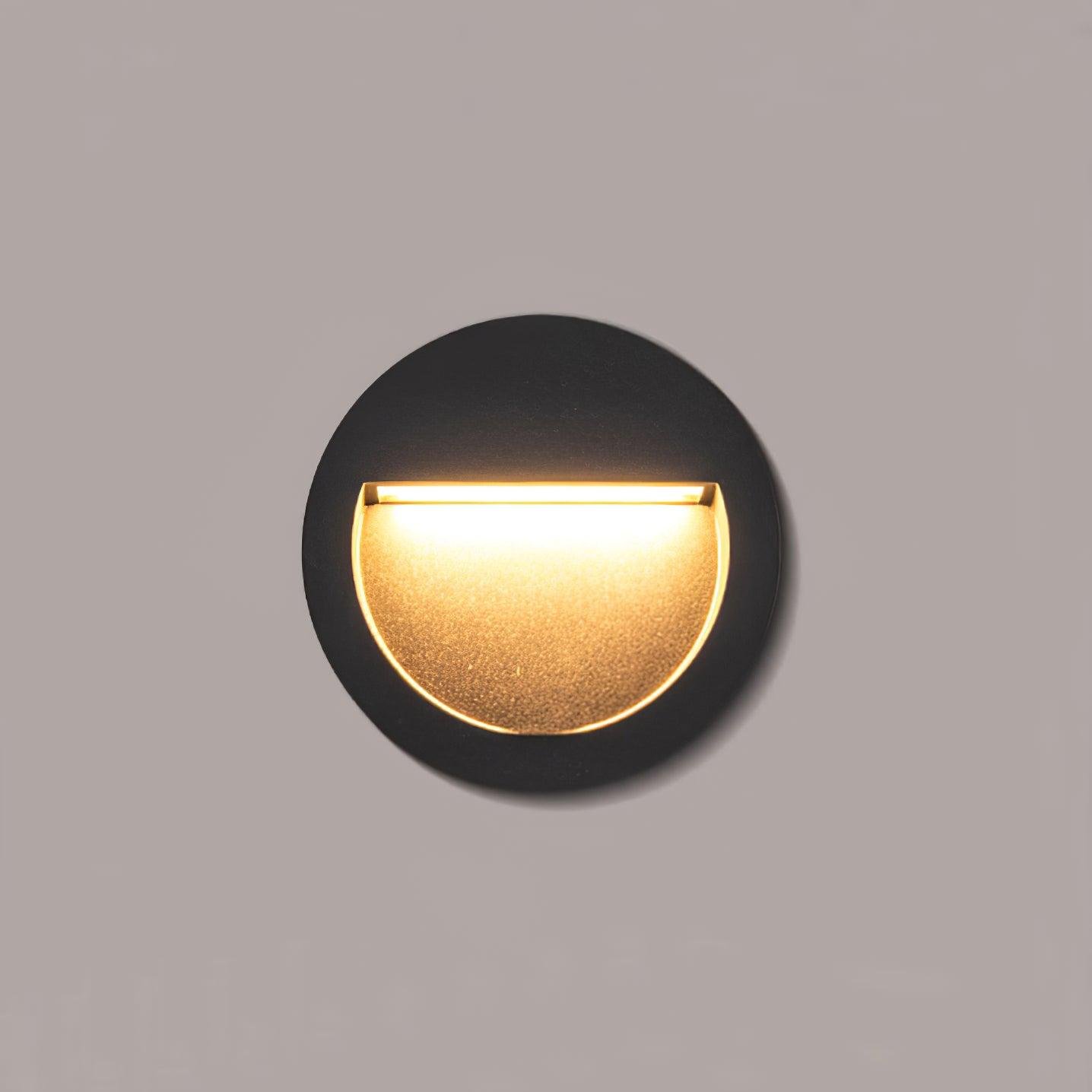 Set of 10 Step and Wall Lights, Model A: Diameter 4.6 inches x Height 4.6 inches (11.8cm x 11.8cm), Cool Light