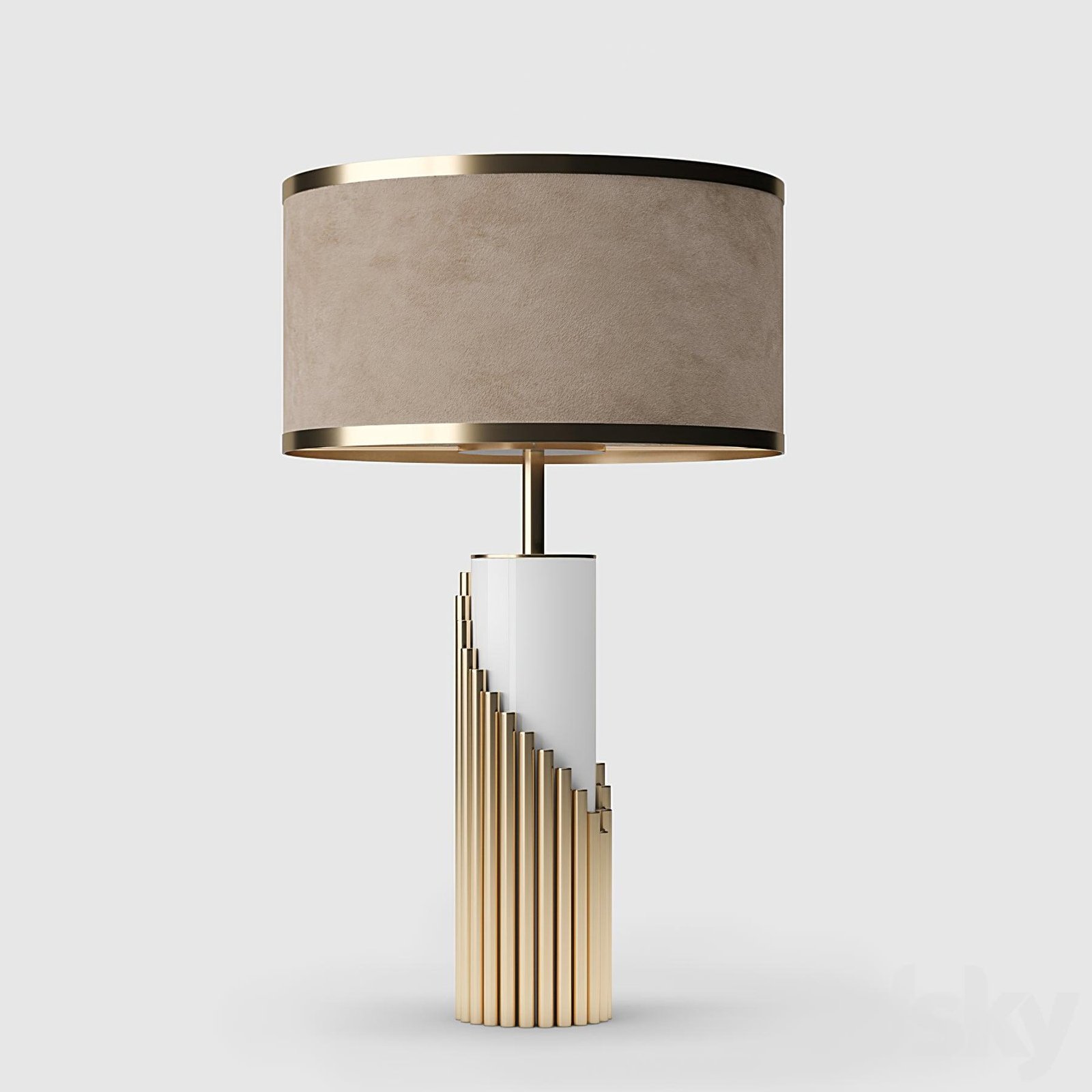 Streamline Table Lamp ∅ 15″ x H 25.6″ , Dia 38cm x H 65cm , Gold , EU plug