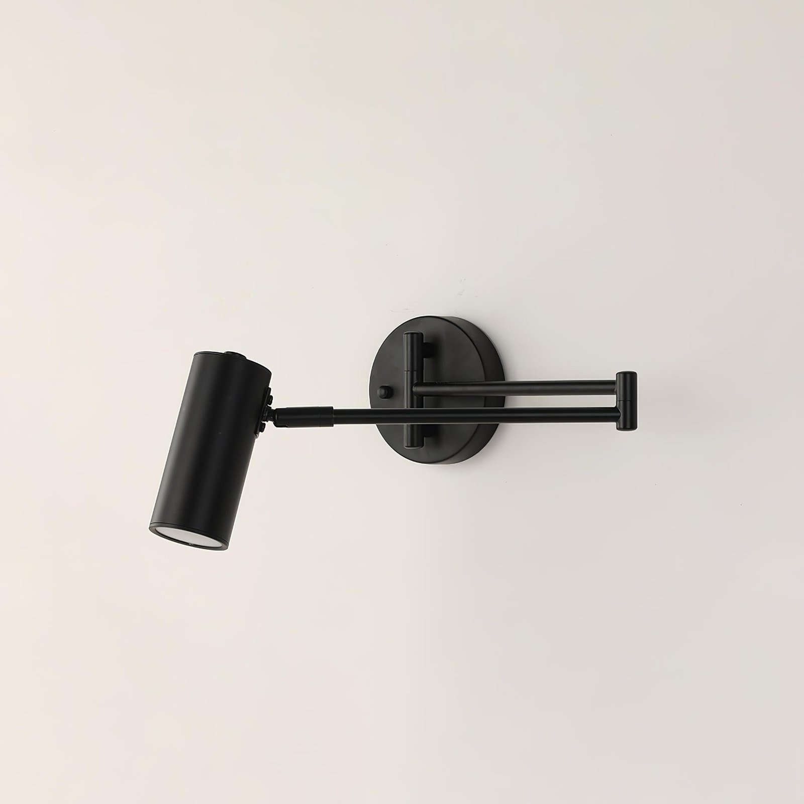 Black Swing Arm Wall Sconce, 2.4-inch Diameter x 4.7-inch Height (6cm Dia x 12cm H)