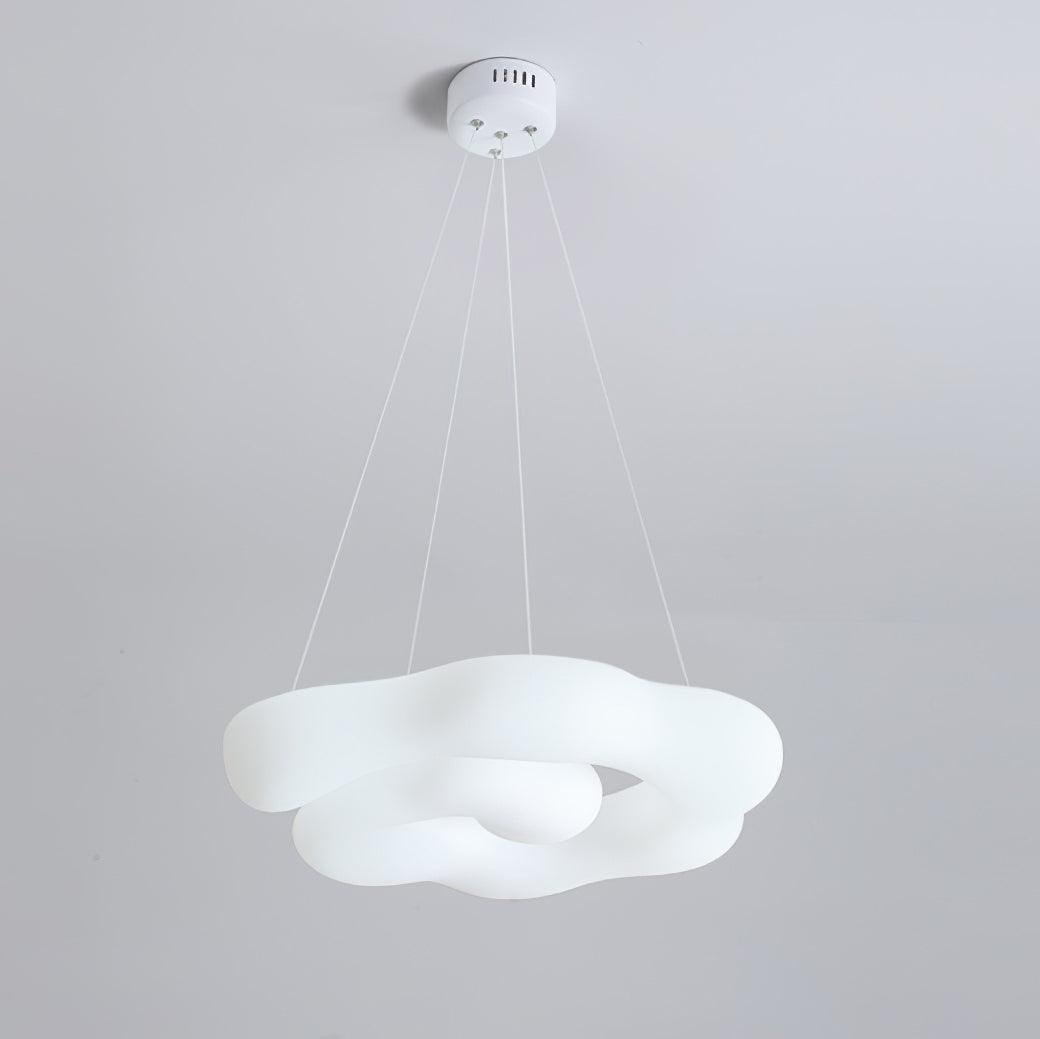 White Cloud Pendant Lamp Model B, measuring Ø 20.8" x H 3.1" (53cm x 8cm) with Cool White illumination.