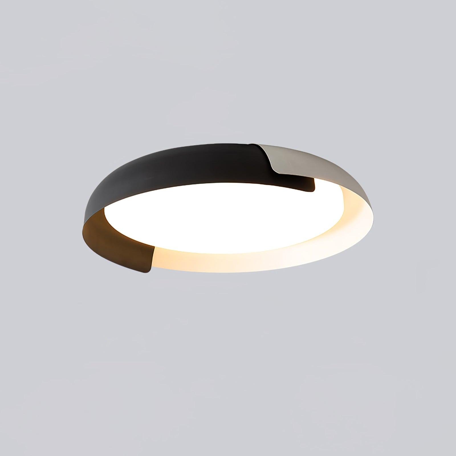 Vikaey Ceiling Light in White or Black, Diameter 18.1″ x Height 3.9″ (46cm x 10cm), Emitting Cool Light