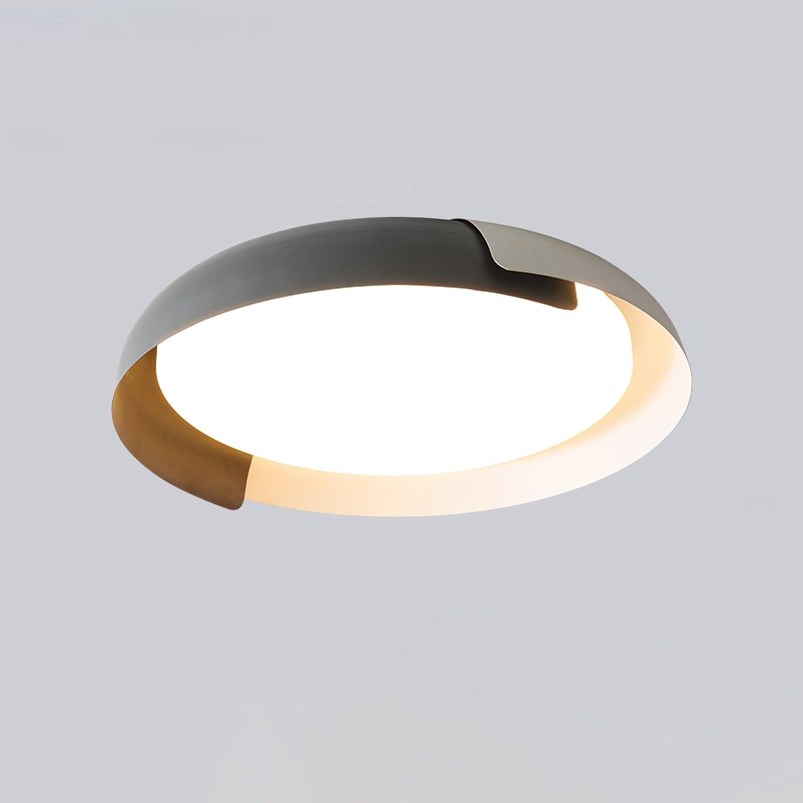Vikaey Ceiling Light in White Grey, Cool Light, Diameter 56cm x Height 10cm (22" x 3.9")