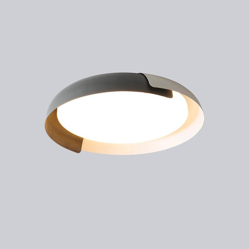 Ceiling Light - Vikaey 18.1" Diameter x 3.9" Height (46cm x 10cm) - White/Grey - Cool Light