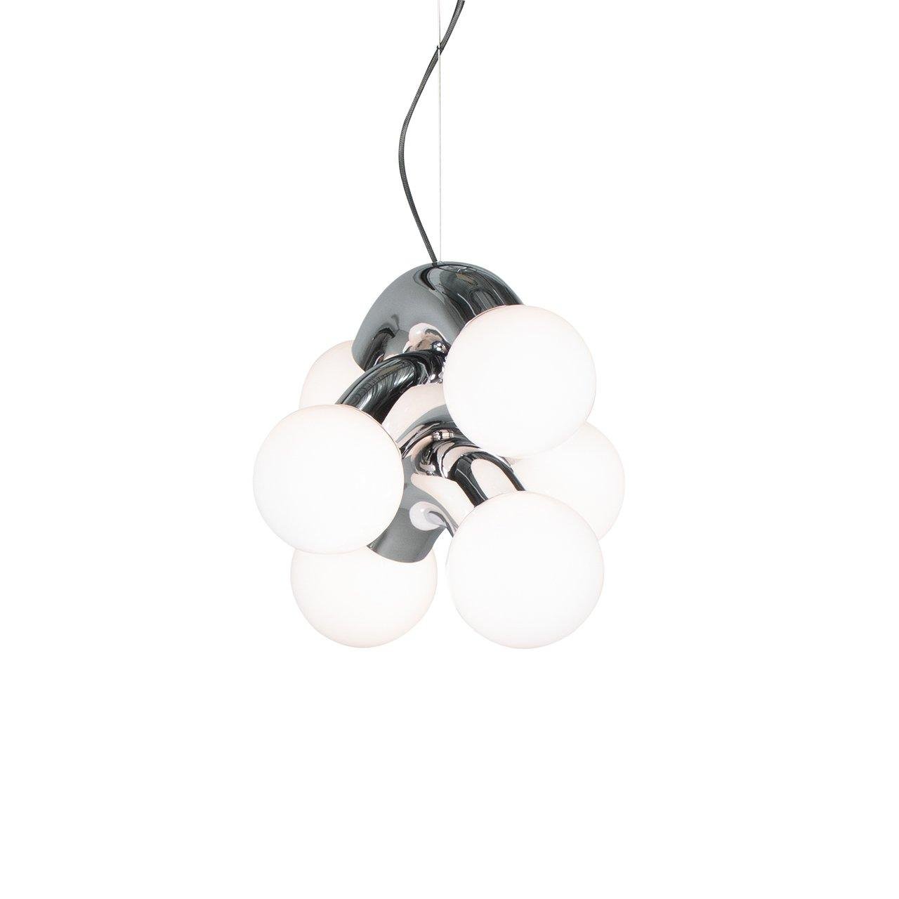 Chrome Vine Pendant Lamp with 6 Heads, Diameter 11.8 inches and Height 10.2 inches (30cm x 26cm)
