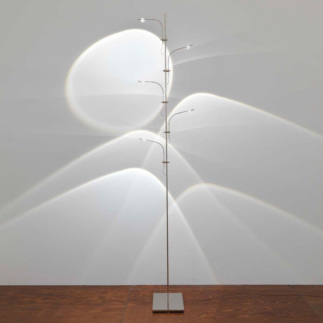 Stainless Steel Floor Lamp with Neutral White Light, Diameter 15.8" x Height 71", 40cm Diameter x 180cm Height