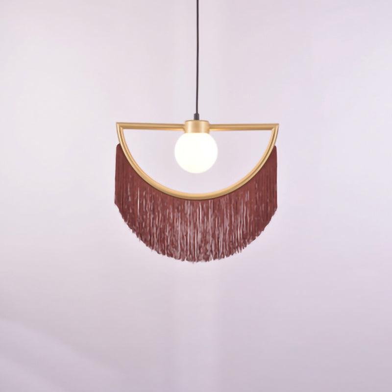 Maroon Wink Pendant Lamp with a Diameter of 23.6 inches and a Height of 18.9 inches (or 60cm x 48cm)