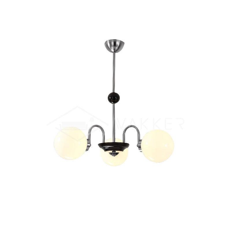 Yisu Chandelier with 3 Bulbs: Diameter 23.6 inches and Height 13.8 inches (60cm x 35cm), Chrome Finish.