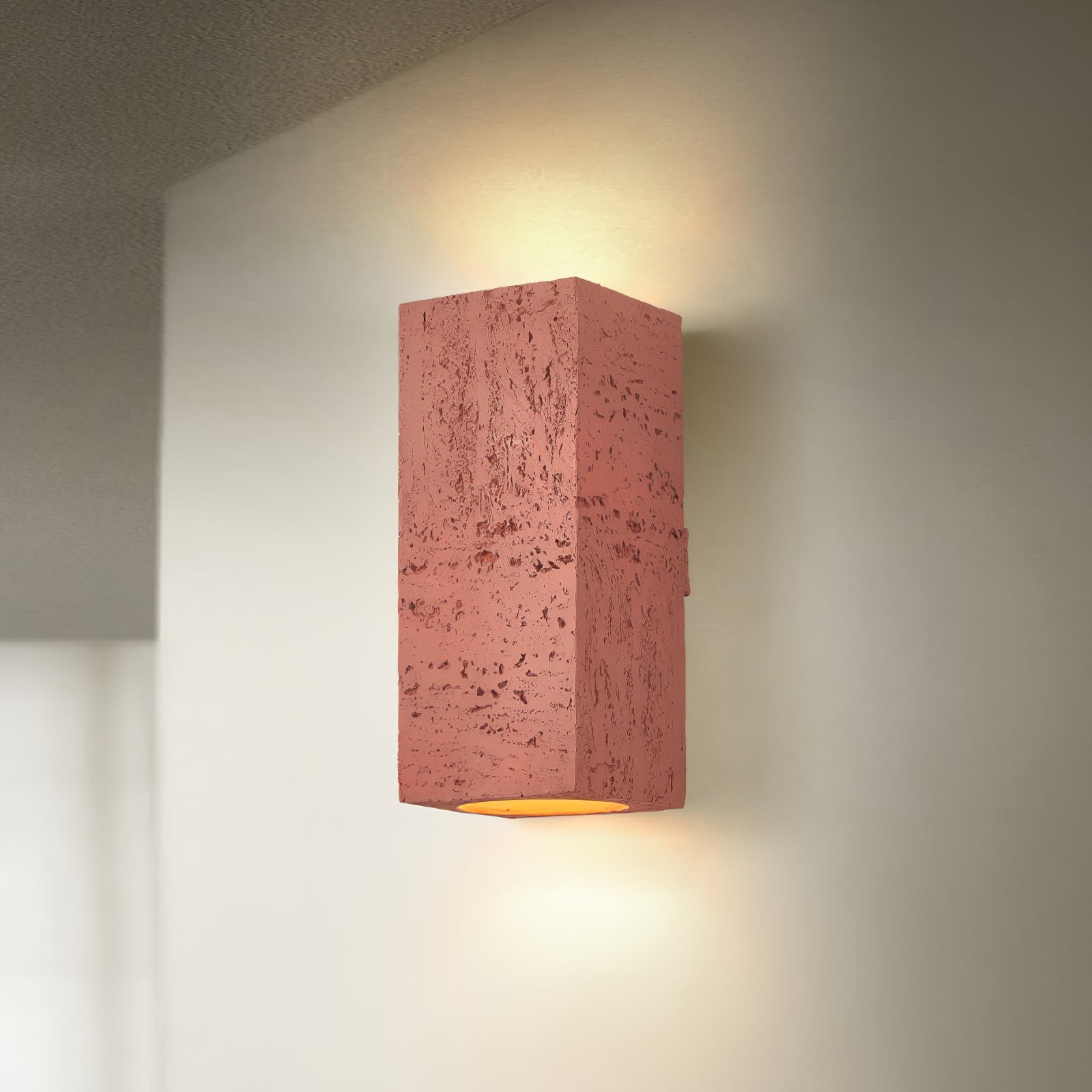 Red Brick Wall Lamps Set of 2