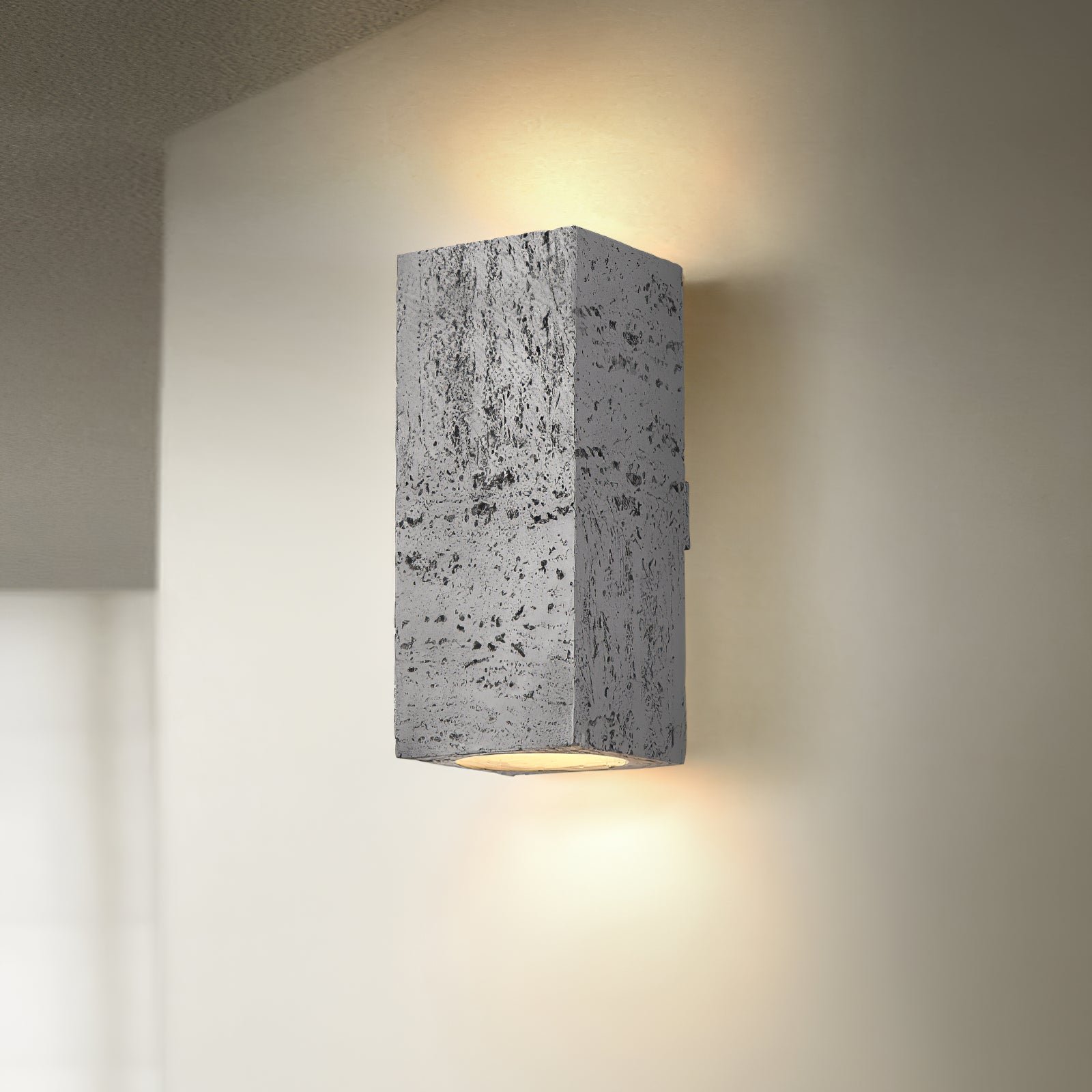 Set of 2 Grey Bricks Wall Lamps