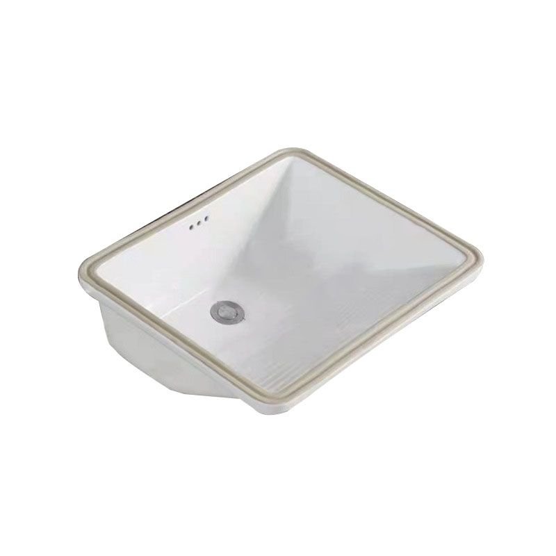 Contemporary Rectangular Porcelain Bathroom Sink (Faucets Not Included) - Size: 22"L x 18"W x 9"H